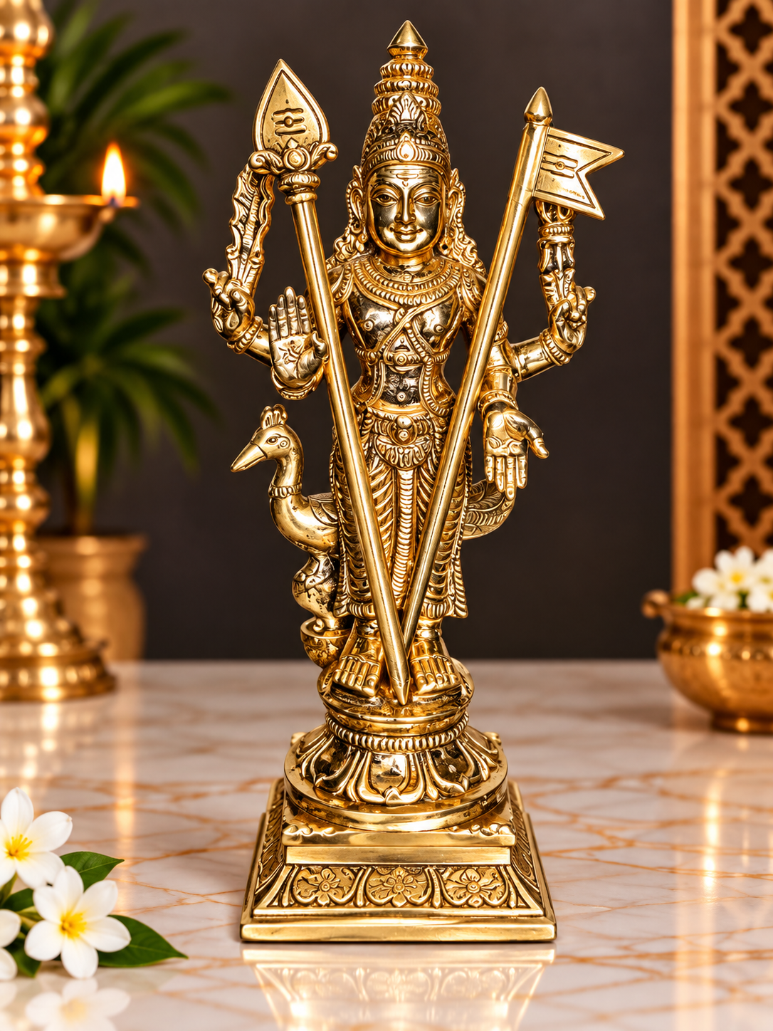 Antique Gold Finish Lord Venkateswara Balaji Decorative Idol