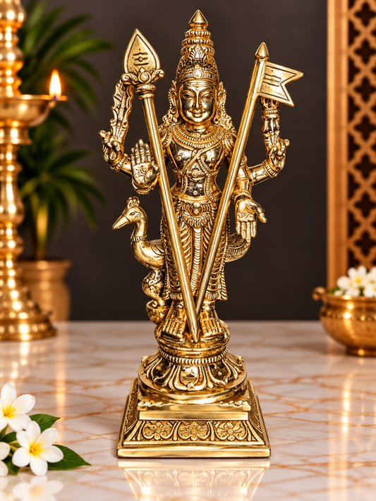 Antique Gold Finish Lord Venkateswara Balaji Decorative Idol
