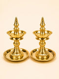 Traditional Brass Diya Set