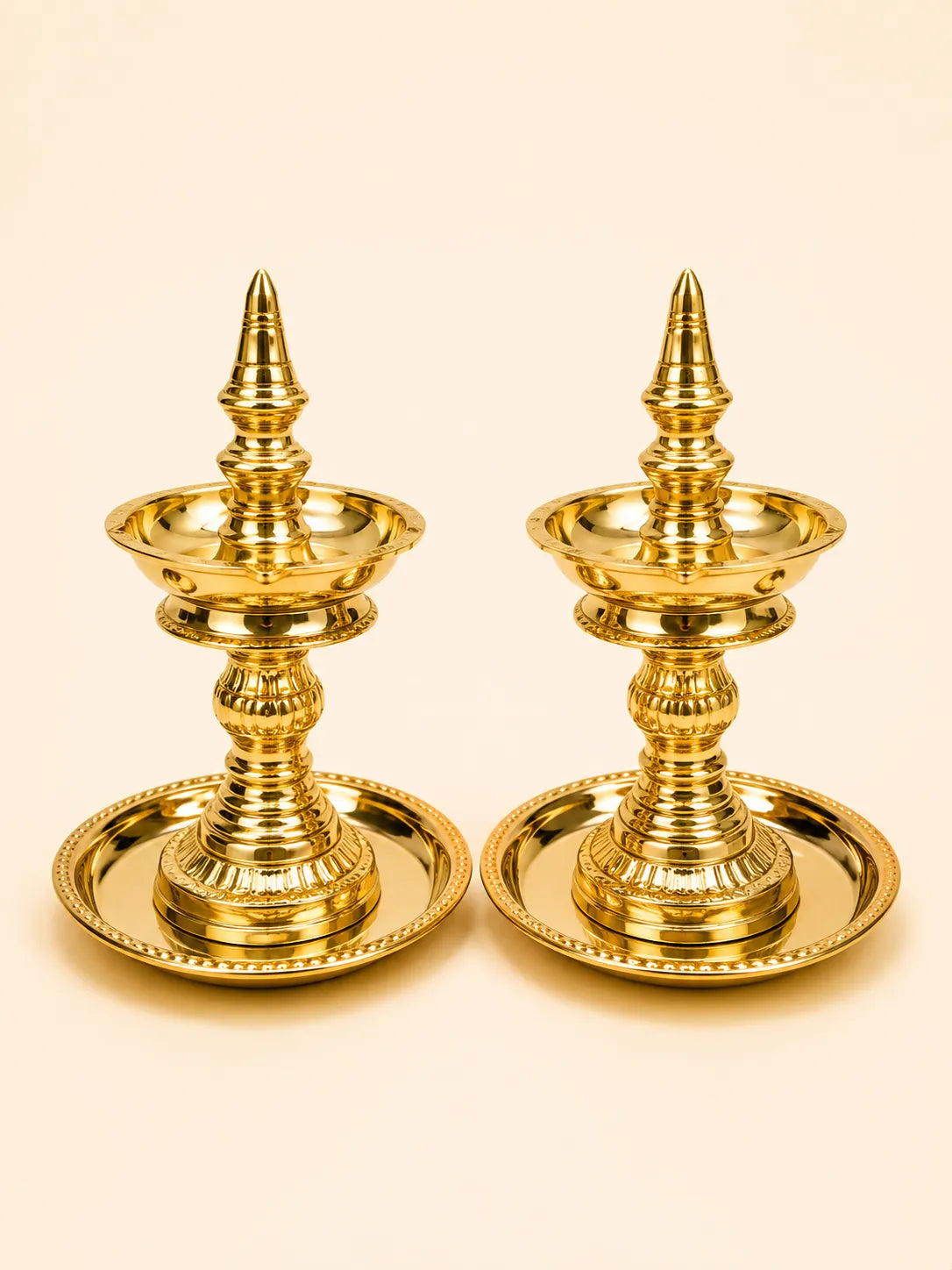 Traditional Brass Diya Set