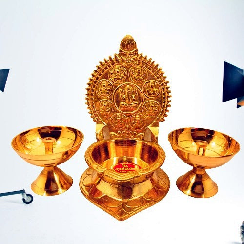 Brass Shivling with Nandi (Set of 2) - Plain Variant