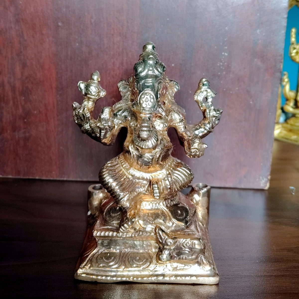 Brass Murugan Idol with Peacock